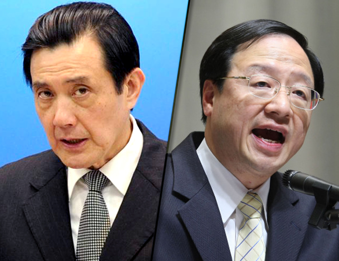 馬總統曾發言「要讓食安問題從這個社會消失」，如今一年已過，食安問題反形更為嚴重；江院長也稱他是「一心想把毒油事件處理好，不以個人去留為意」云云。（中央社資料照，民報合成）