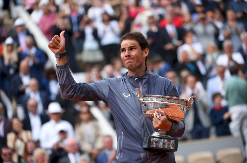 納達爾（Rafael Nadal）贏得法網男單第12座冠軍。(大會推特)