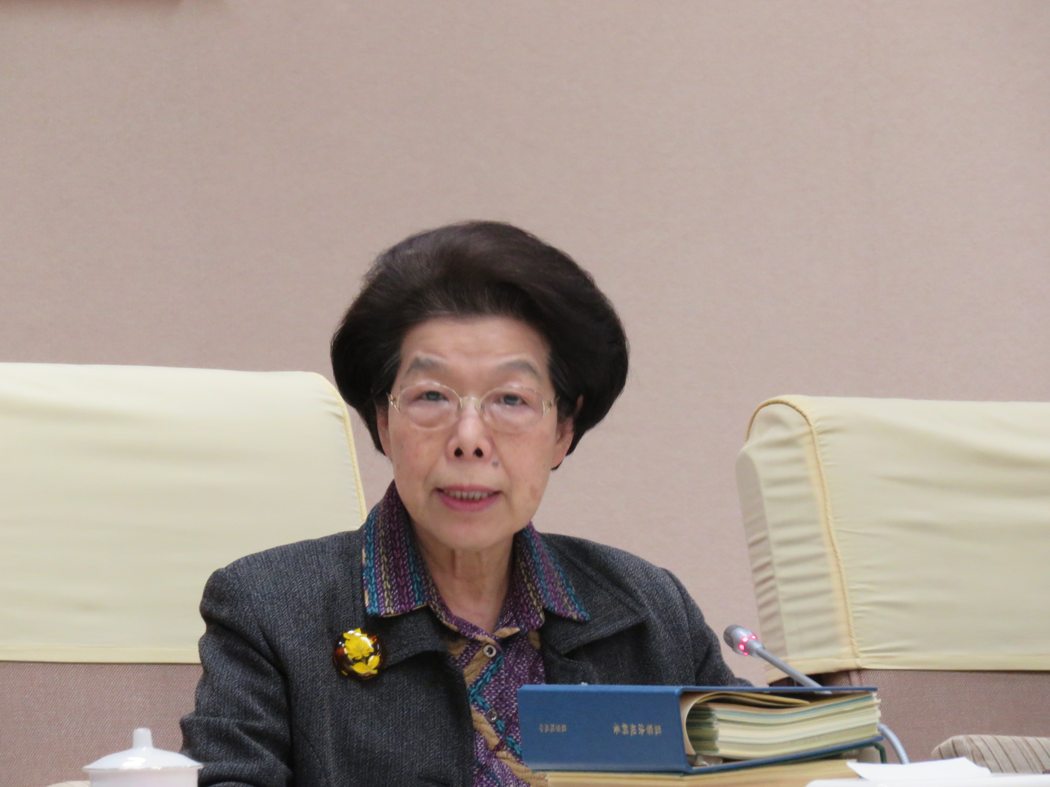 監察院長張博雅今（30）日率監委巡視行政院，在政院座談時特別提及「美河市」、「雙子星」、「大巨蛋」等案。張博雅下午表示，「當然是要行政院及所屬機關都有所警愓，我們期盼的就是整個行政機關都能夠廉能公正」。（記者唐詩攝影）20150130