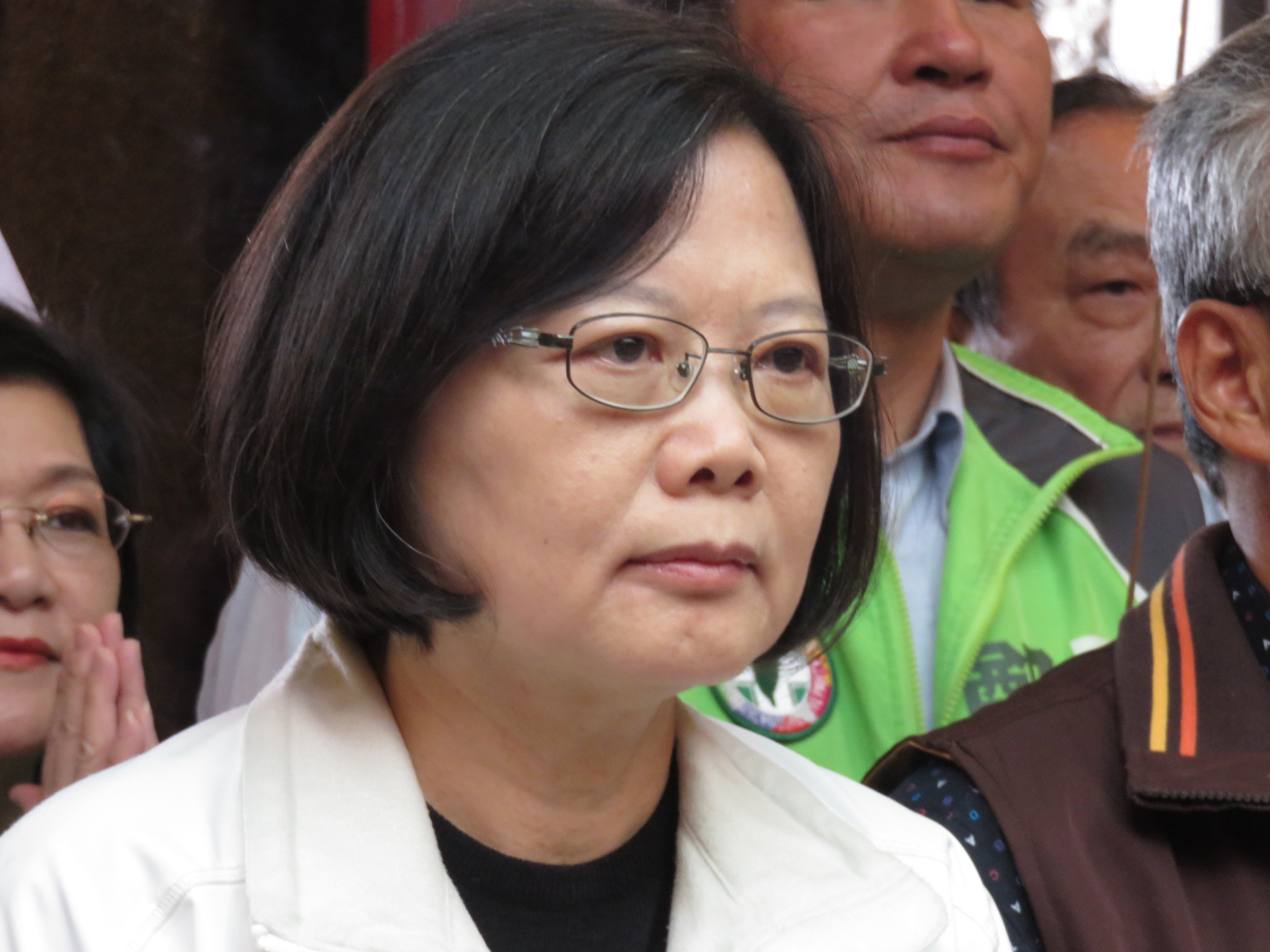  蔡英文：馬把責任推給在野黨，不負責任。（朱蒲青攝） 