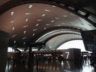 卡達希望5月啟用的哈馬德國際機場在2022年世界足球賽來臨前，達成每年接待5000萬旅客的目標。(中央社檔案照)