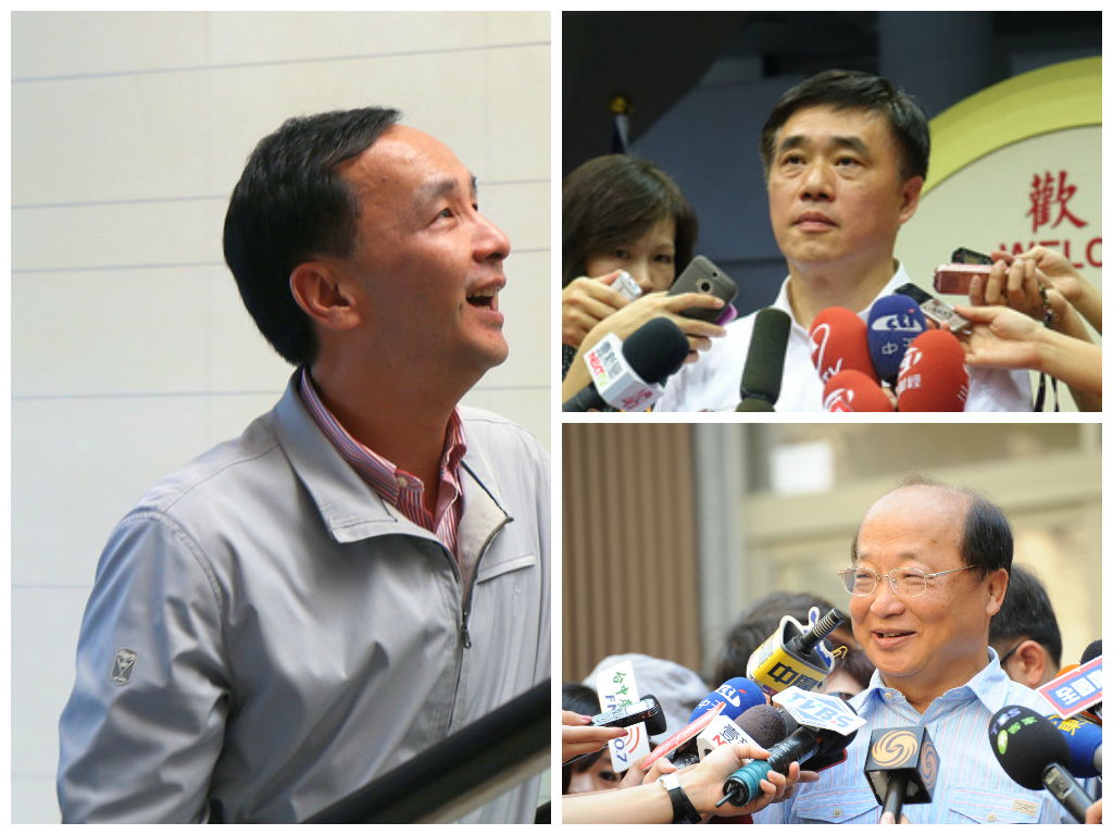 朱立倫宣佈參選國民黨主席，郝龍斌、胡志強陸續相挺，「朱郝強」連線正式宣告成形。(民報合成照片)