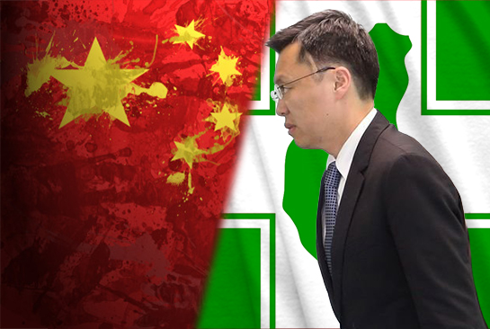 民進黨中國事務部主任趙天麟以海基會董事身份到北京訪問。（網路資料，民報合成）