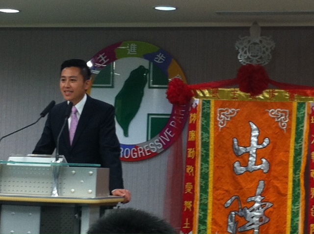 民進黨中執會提名林智堅參選新竹市長。（朱蒲青攝）