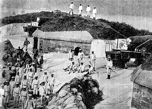 1895年6月，日軍攻下基隆炮台。（Wikimedia Commons）