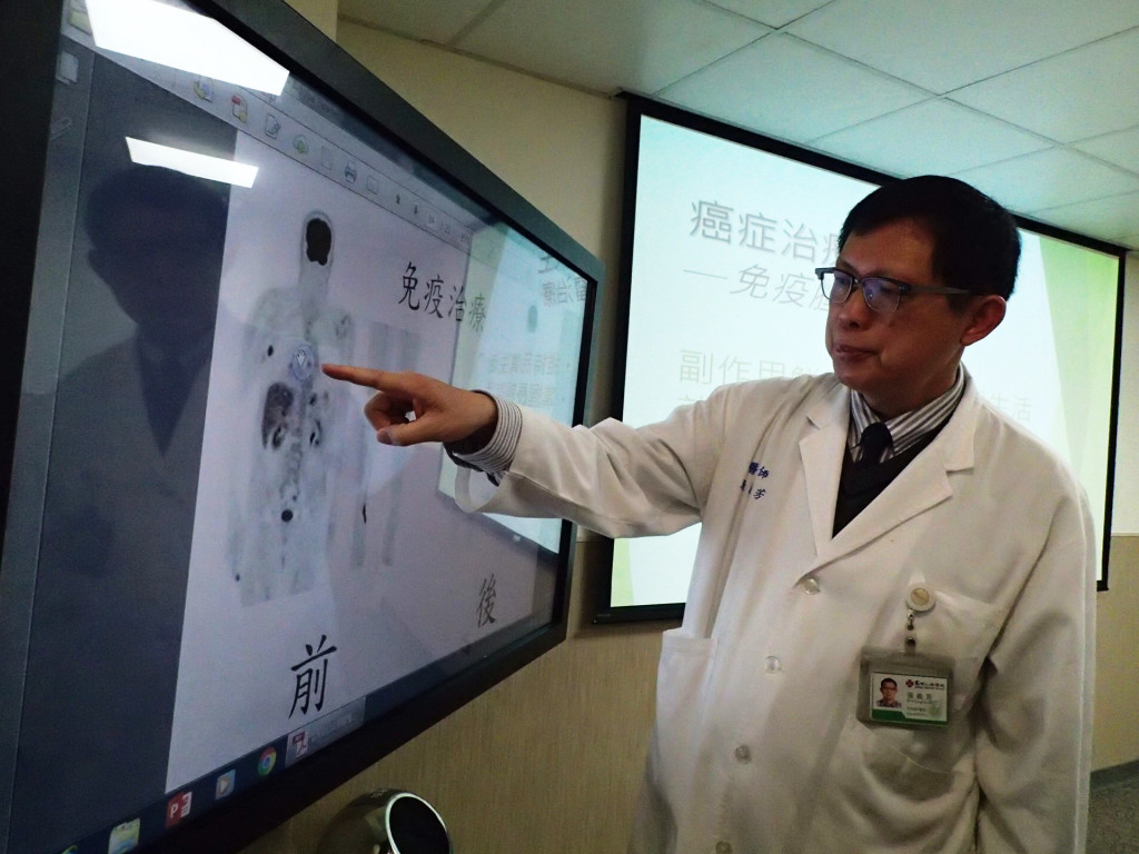 馬偕醫院癌症中心主任張義芳指出免疫療法近年來有顯著的發展與突破。圖/黃筱珮