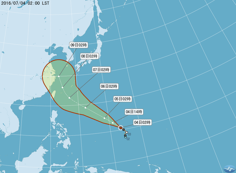 截圖自中央氣象局。