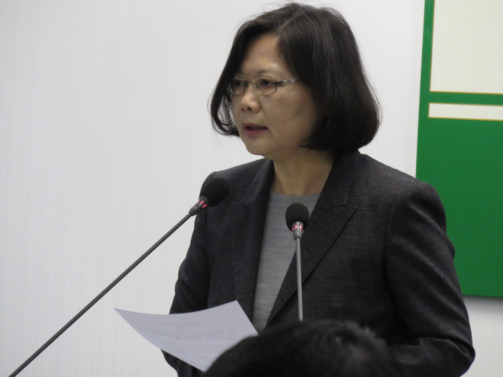 民進黨討論總統民調模型，蔡英文迴避。（朱蒲青攝）