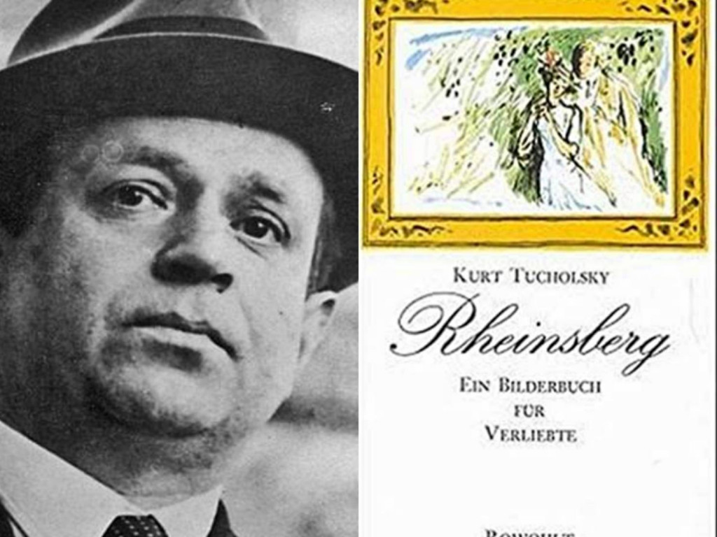 作者指出，庫爾特·圖赫斯基（kurt Tucholsky）（左）透過《萊茵斯堡，給戀人的畫冊》（Rheinsberg Ein Bilderbuch fuer Verliebte）一書，從表面抒情的陳述之下，隱藏著對當時社會及軍國主義思想的批評。示意圖／擷自網路，民報合成