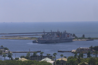 海軍發生雄三飛彈誤射事件，圖為高雄海軍左營港一景。（圖／中央社）
