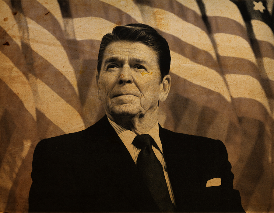 六大保證的背景是在1982年雷根總統要訪問中國，準備簽署「八一七公報」前，發現美國對中承諾要降低對台軍售的質與量代誌大條，因此在前一個月先派遣特使李潔明帶訊息來台，表明雷根政府的對台立場。（圖：Wikimedia，民報影像處理）