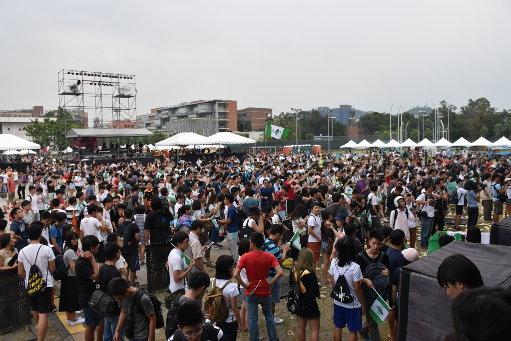 9月「中國新歌聲」活動因台大學生抗議而臨時取消，並和愛國同心會、中華統一促進黨爆發流血衝突，多名學生遭統派團體打傷。圖／鍾孟軒（資料照）