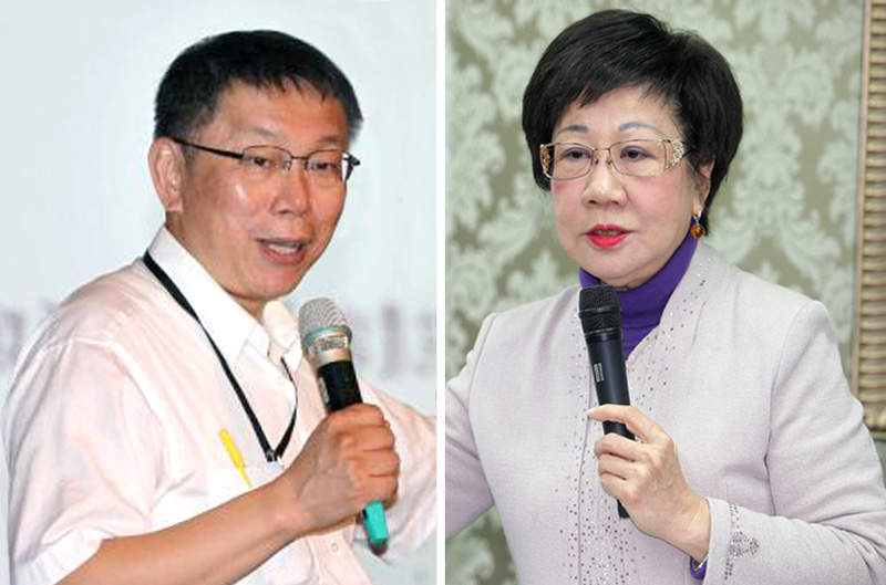 民進黨與台大醫師柯文哲達成「勝選後不必加入民進黨」等多項共識，前副總統呂秀蓮今（16）日下午批評黨主席蔡英文「喪權辱黨」，同時也犀利批判柯文哲「何德何能，把民進黨全部吃掉？」（圖片：民報合成）