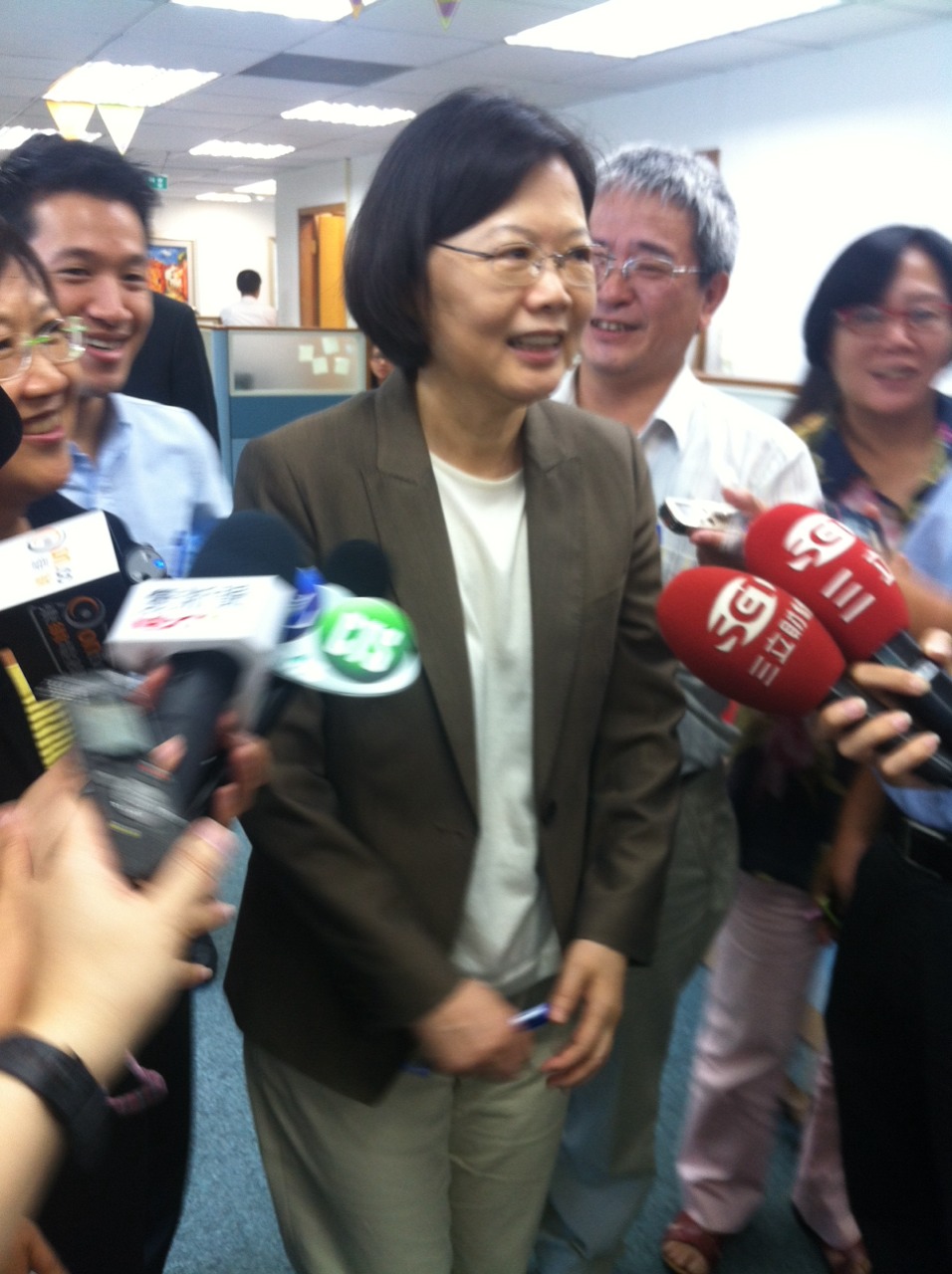 馬評凍獨  小英：不勞他費心。（唐心屏攝）