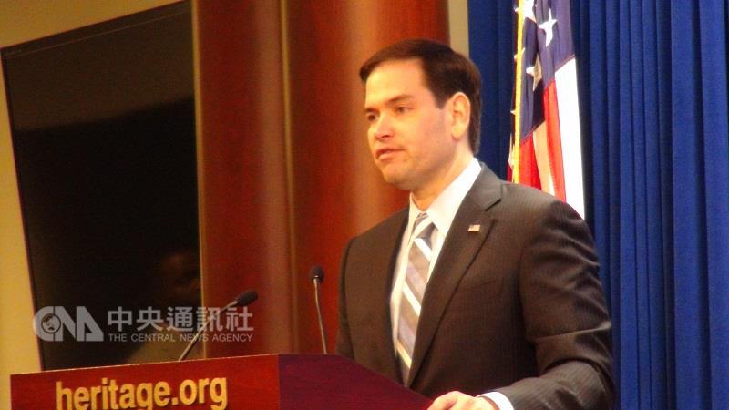 美佛羅里達州聯邦參議員盧比歐今天會晤佛羅里達州聯邦參議員盧比歐，盧重申對台「六大保證」。（中央社資料照）