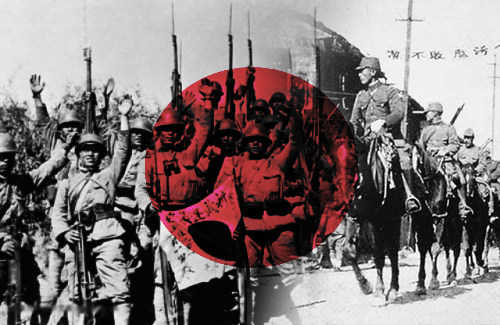 中國國民黨的大中國沙文主義者和日本極右派軍國主義作法沒兩樣，都想竄改對他們不利、令他們汗顏的歷史。（網路資料，民報影像處理）