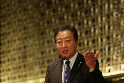 前日本首相野田佳彥。(圖：中央社)104年4月30日