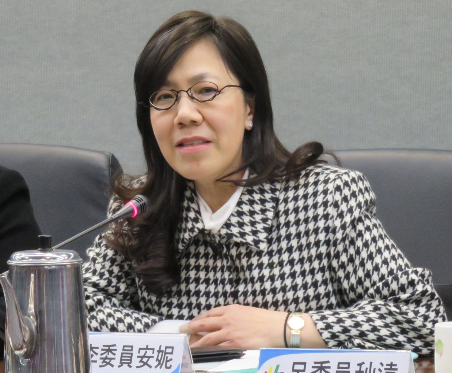 前總統李登輝女兒李安妮今天表示，廉政委員會這件事對她有意義，她也願意做，就不想在家裡等人家「黃袍加身」，所以自己主動報名，至於父親是否知情，她說，「我已經60歲了，做任何事情不要上簽吧」。（記者林冠妙攝20150129）