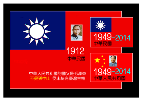 中華民國是國名，暫用一下子。改國名將來有機會再改吧！台灣可以是國名，但要獨立建國需革命。