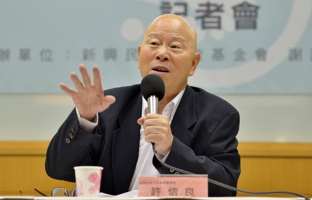 出席國慶，許信良：完全同意蔡總統的兩岸立場。 圖／資料照片（郭文宏攝）