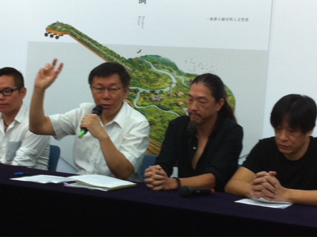 柯文哲當選後，要辦夜市音樂節。（朱蒲青攝）