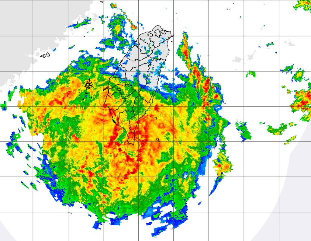 西南氣流持續影響下，高屏地區已有劇烈降雨出現，包括屏東縣、高雄縣部分低區都傳出淹水災情，高雄市上午也宣布，今日停止上班、停止上課。圖／中央氣象局