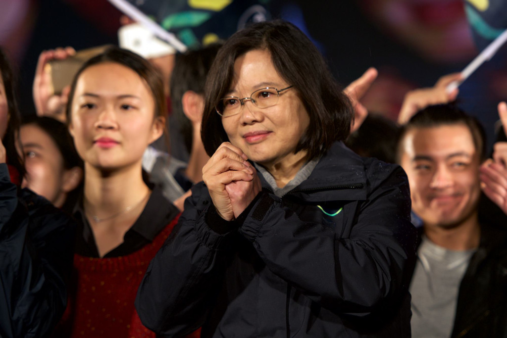 《BBC》以「害羞，但像鋼鐵一般」來形容這位台灣第一個女性領導人。(黃謙賢攝20160115)