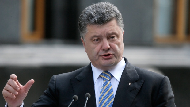 烏克蘭總統波洛申科 （Petro Poroshenko）今天指控，俄羅斯「直接公然侵略他的國家」。（網路資料）