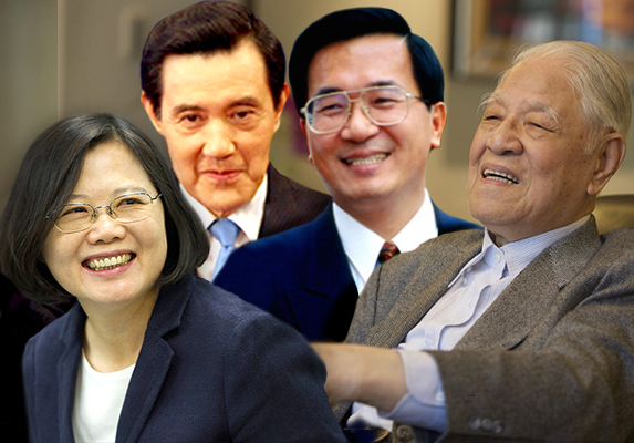 台灣歷任民選總統中，阿扁總統則因起手式犯了不理解制度的毛病，很冤枉；馬英九始終無法接上台灣地氣，小英要慎防。至於李登輝總統的執政智慧則非常值得小英總統學習，引進豐沛的民間力量，冷灶也能熱燒。（資料照片，民報合成）