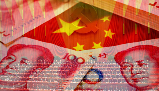 中共迷信的GDP及各種相關經濟指標的數據都呈現下滑，除了繼續印鈔票催生更大的泡沫外，目前已經看不到中共任何解救方法。（網路資料，民報合成）