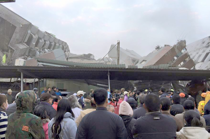 蔡英文呼籲:請民眾不要圍觀、不要妨礙救災。(照片取自網路)