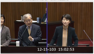 民進黨立委陳亭妃今天質詢法務部並要求對前總統陳水扁保外醫治提出時間表，法務部長羅瑩雪在立院院會答詢表示，最快會在一週內確定醫療鑑定小組成員。(圖:擷取立法院網路議事轉播)