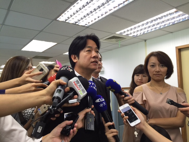 賴清德呼籲蔡英文與王金平合作，選後召開國是會議。（朱蒲青攝）