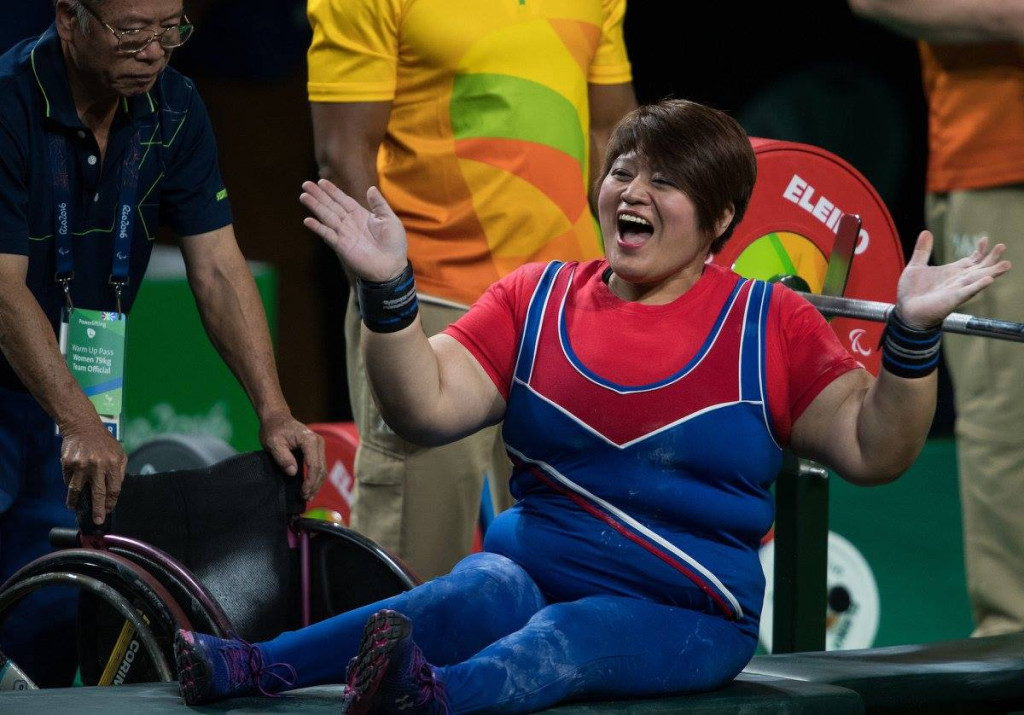 帕奧國手林資惠為抗議體育署「精英獎」提名作業不公，將拒絕出席12月7日頒獎典禮。圖為其今年9月在里約帕奧奮力奪銅後奮興的畫面。圖／取自林資惠臉書