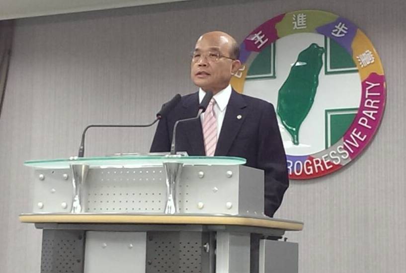 民主進步黨主席蘇貞昌今(6)日表示,肯定之法院長王金平具體回應學生訴求,讓社會看到打開僵局的契機。(照片民進黨提供)