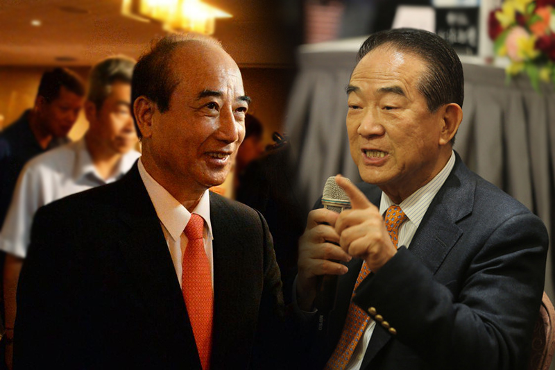 由於洪秀柱民調現出原形，加上馬英九加持，無異又回到去年地方選舉「票投洪秀柱，支持馬英九」狀態，國民黨選情之落漆，無異予親民黨主席宋楚瑜大大鼓舞。此外，國民黨本土派龍頭王金平動向也耐人尋味。（中央社資料照，民報合成）