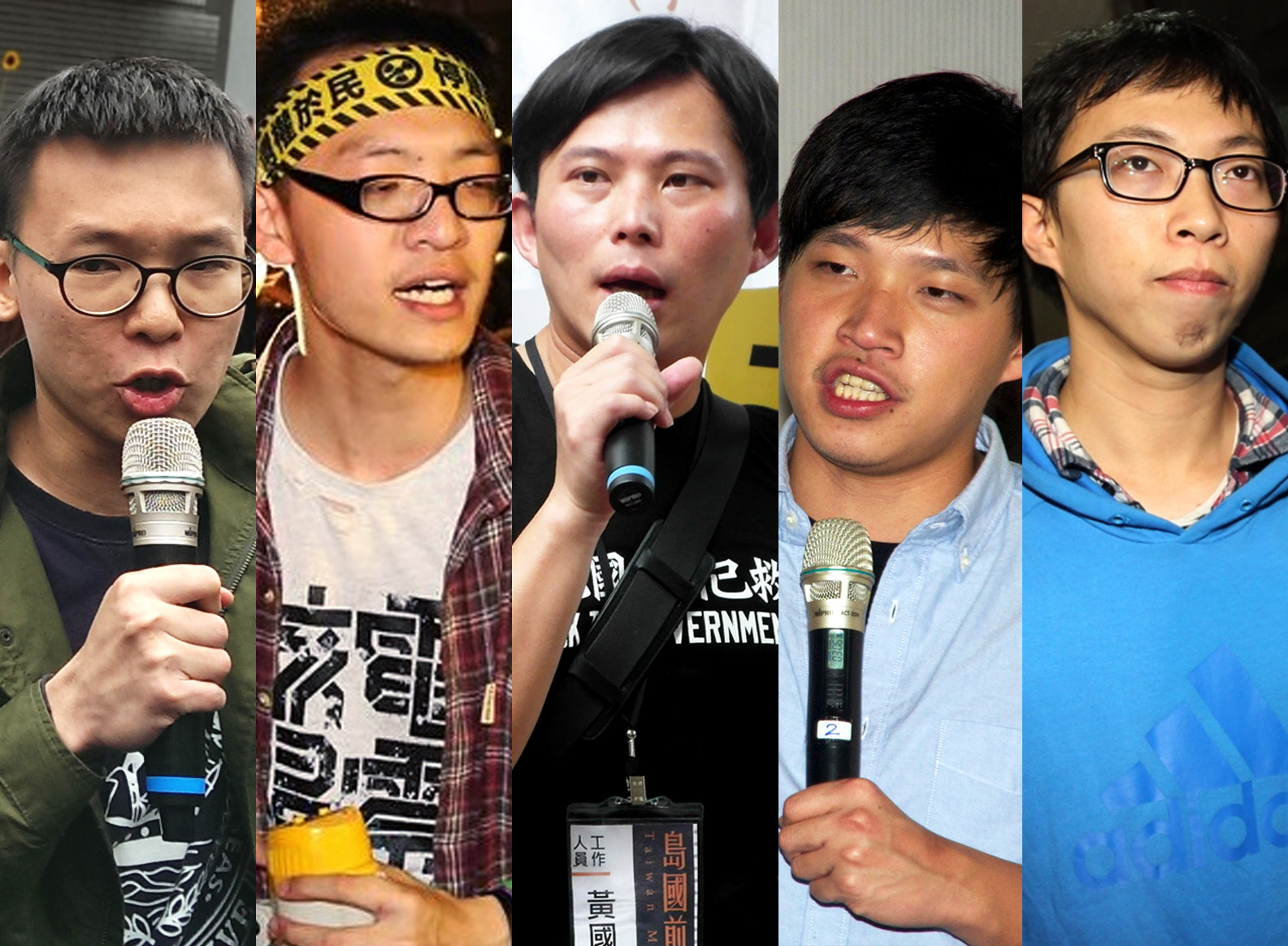 台北地檢署今天偵結去年反服貿抗爭期間3起攻占政機關案件，將學生林飛帆、陳為廷、魏揚、洪崇晏及學者黃國昌等人起訴。（中央社、民報資料照，民報合成）
