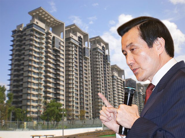 馬總統針對其擔任台北市長期間所核定的美河市案，指稱是由副市長所決行，言下之意，此案就算存有弊端，也與己無關。（網路資料，民報合成）