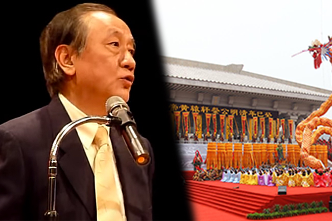 新黨主席郁慕明將帶領若干原住民青年赴中國陝西，參加「清明公祭軒轅黃帝」典禮。（網路資料，民報合成）