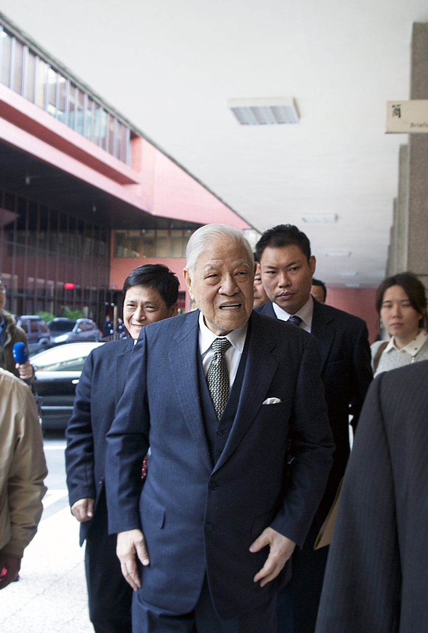 以憲改為主題，前總統李登輝首度到立院演講。（黃謙賢攝）