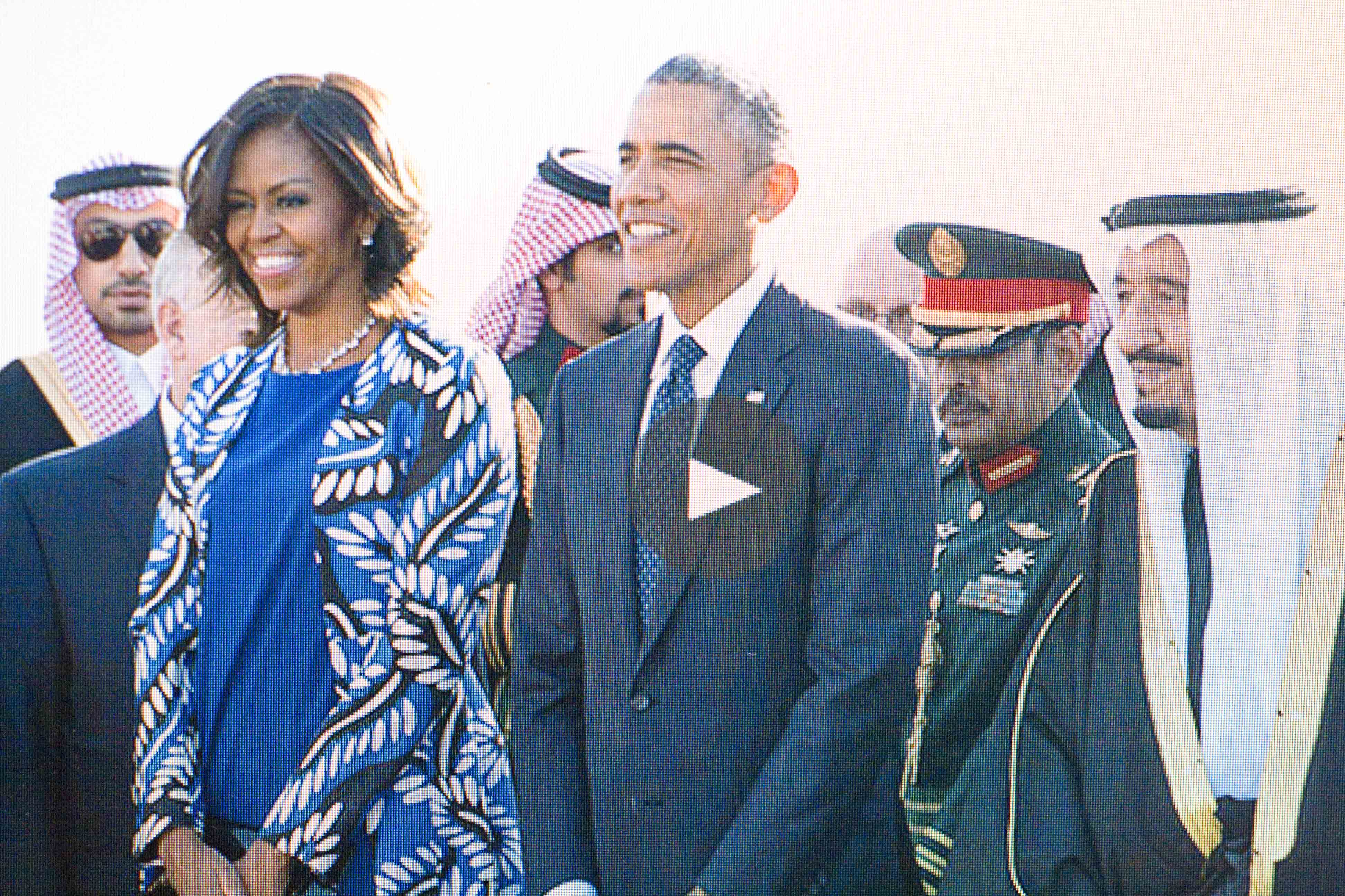 美國總統歐巴馬與夫人蜜雪兒本週二出訪沙烏地阿拉伯（網路圖片翻攝）
