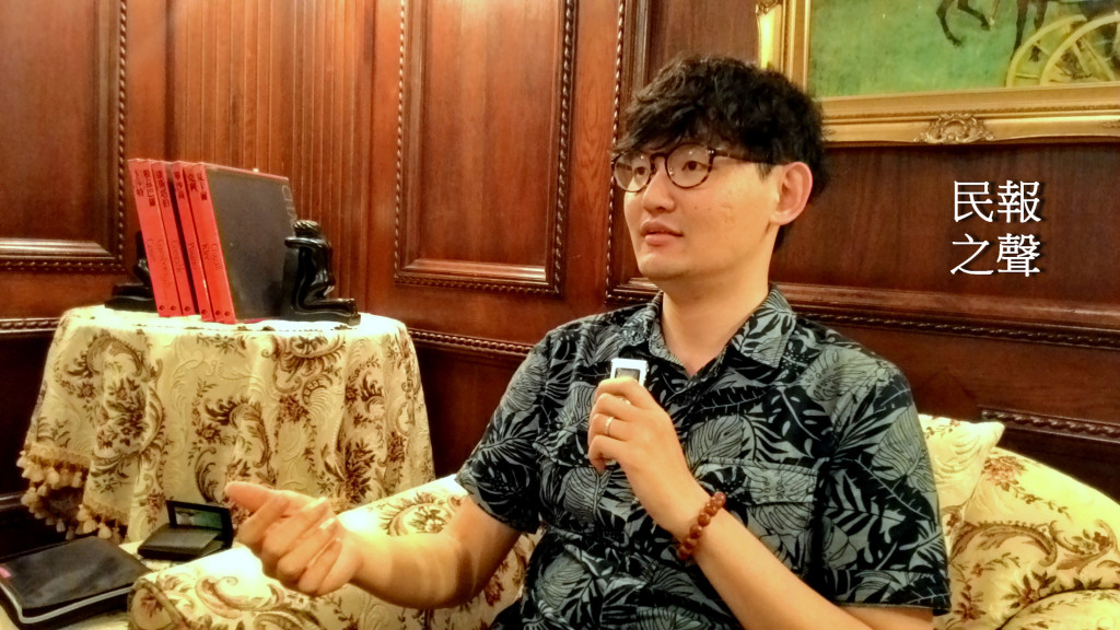 高醫大45屆鼎社社長、台灣牙醫學生聯合會榮譽理事長林子盟,就其以學生個人角度分析高醫風爆。(記者陳俊廷攝)