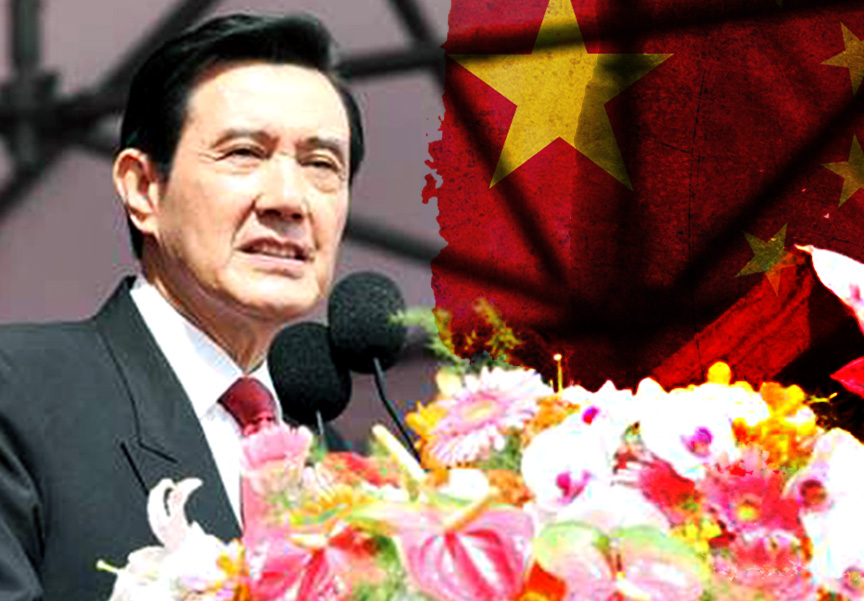 馬總統發表「雙十演說」，主要重點即是呼籲中國走向民主憲政。（網路資料，民報合成）