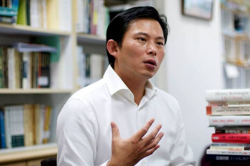 黃國昌呼籲年輕人返鄉投票，這一票足以翻轉國會結構，決定自己的未來及國家走向。(黃謙賢攝)