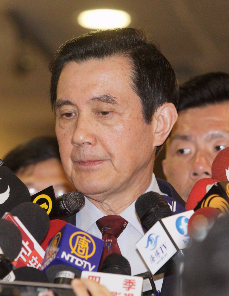 3月14日前總統馬英九以涉嫌「教唆洩密罪」遭北檢起訴。圖／張良一