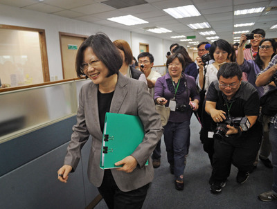 民進黨主席蔡英文今起程訪問美國。(圖:中央社)