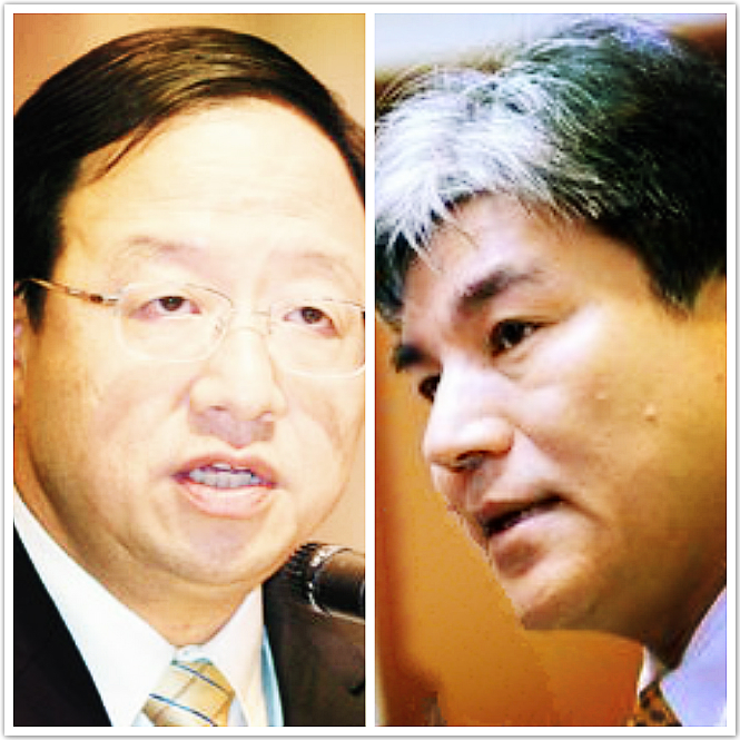 民進黨立委質疑,覆議地政士法,是行政院長江宜樺鬥內政部長李鴻源。