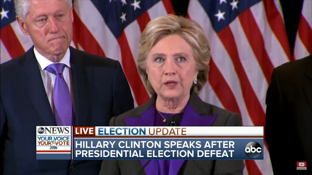 Bill Clinton whispered "that's my girl" to Hillary during her speech, we're not crying YOU'RE crying。圖／翻攝自 Youtube 影片 @ABC News (https://goo.gl/TTmMl1)