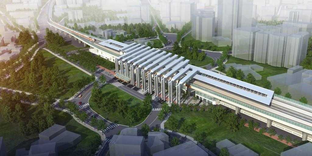 圖為豐原高架車站模擬圖。圖/取自「交通部鐵路改建工程局」網站