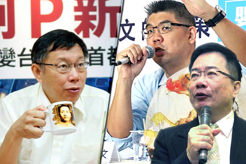 連勝文競選台北市長時的總幹事蔡正元（右），控告周玉蔻誹謗一案，高院判蔡敗訴，周玉蔻等人無罪確定。（資料照，民報合成）